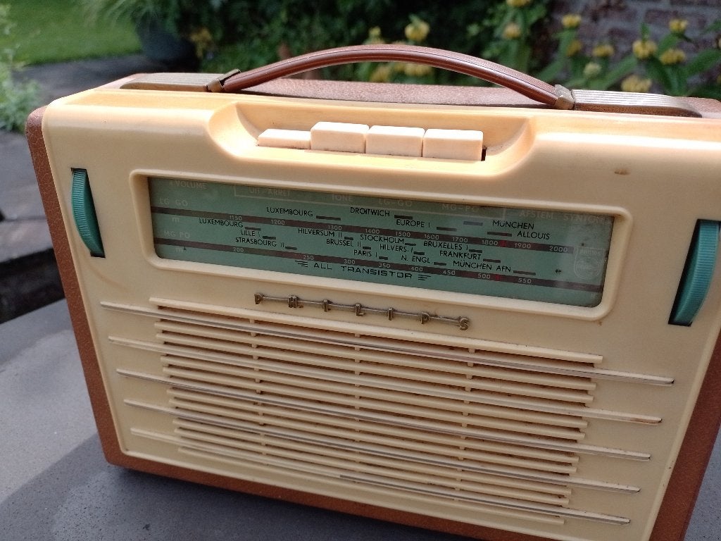 draagbare Philips radio, Ophalen of Verzenden, Niet werkend, Transistorradio