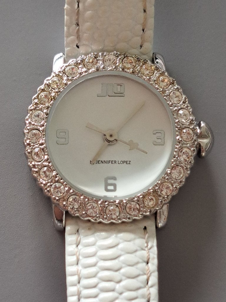 Uniek Vintage JLO Horloge van Jennifer Lopez, Overige merken, Leer, Staal, Polshorloge