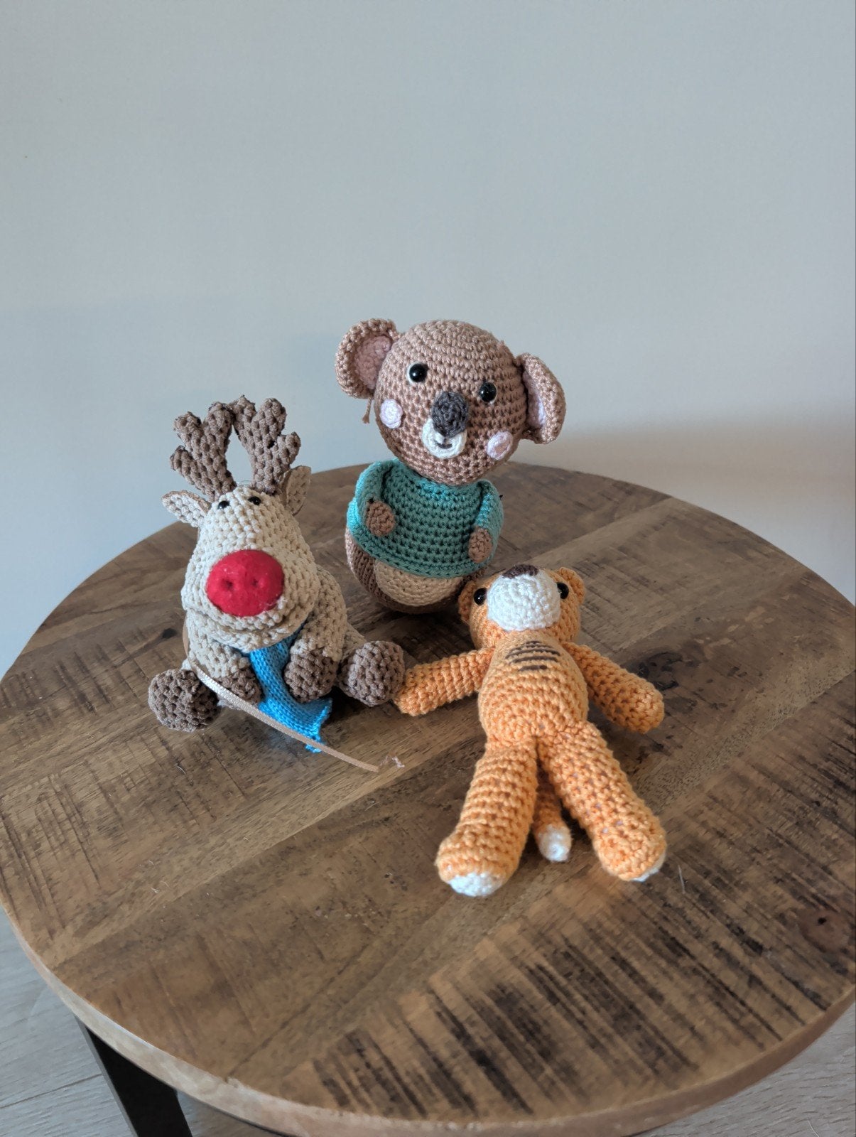 Gehaakte knuffels: Rendier, Koala en Tijger, Ophalen, Overige merken, Overige typen, Zo goed als nieuw