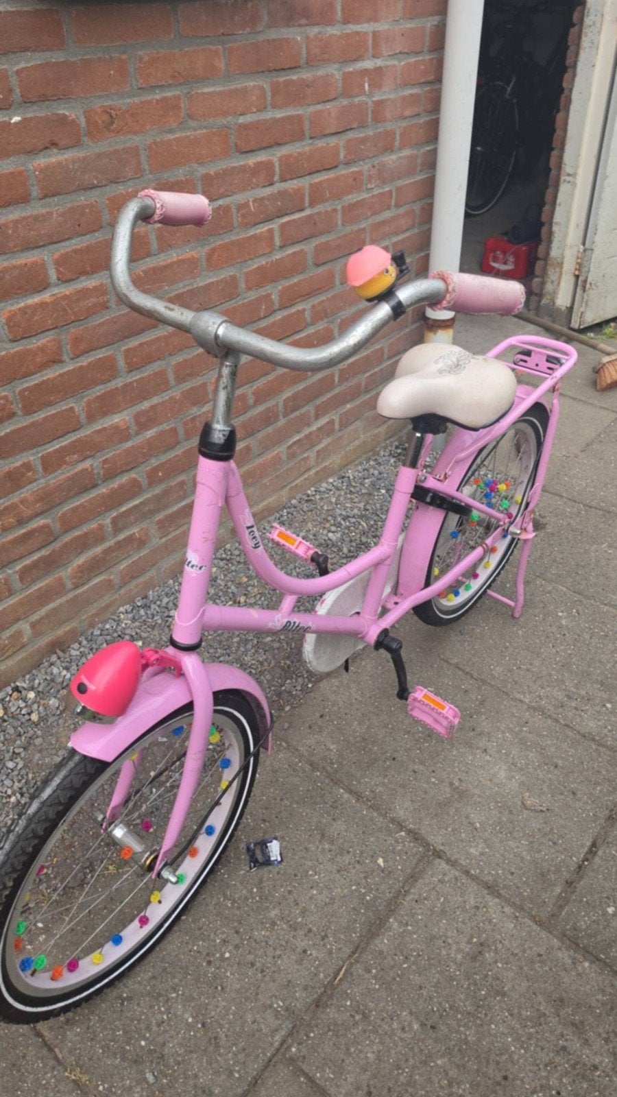 Roze meisjesfiets, Fietsen en Brommers, Fietsen | Meisjes, Ophalen, Terugtraprem, Gebruikt, Tery Princess