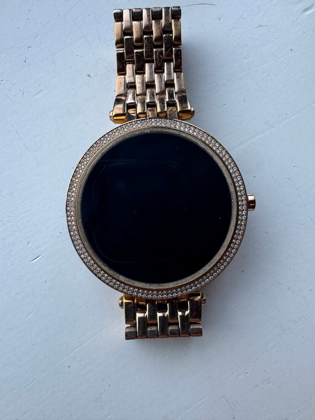 Michael Kors Smartwatch - Roségoud met Strass, Ophalen, Gebruikt, Hartslag, Android