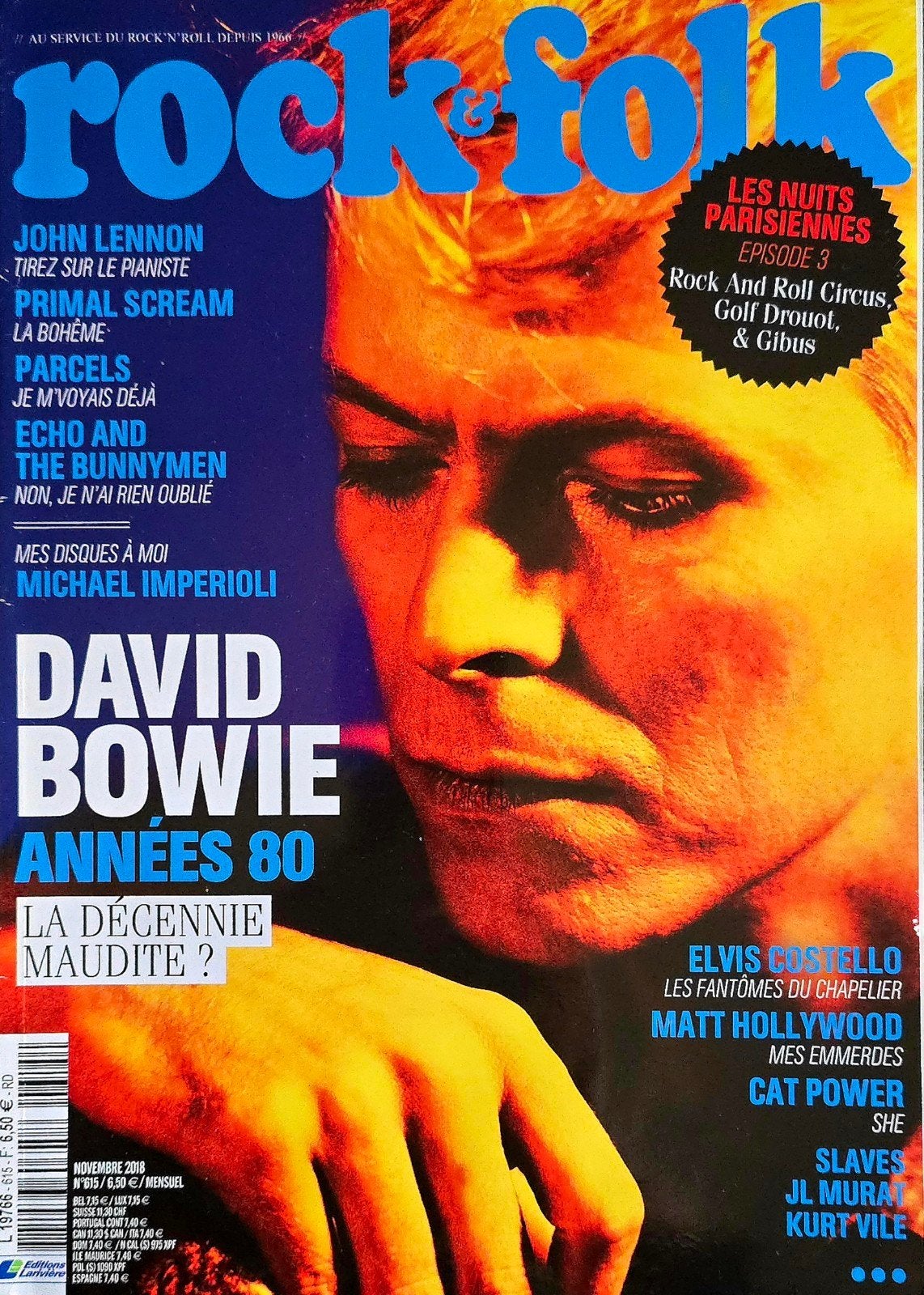 ROCK & FOLK no615 november 2018 - David Bowie cover, Ophalen of Verzenden, Gelezen, Muziek, Film of Tv