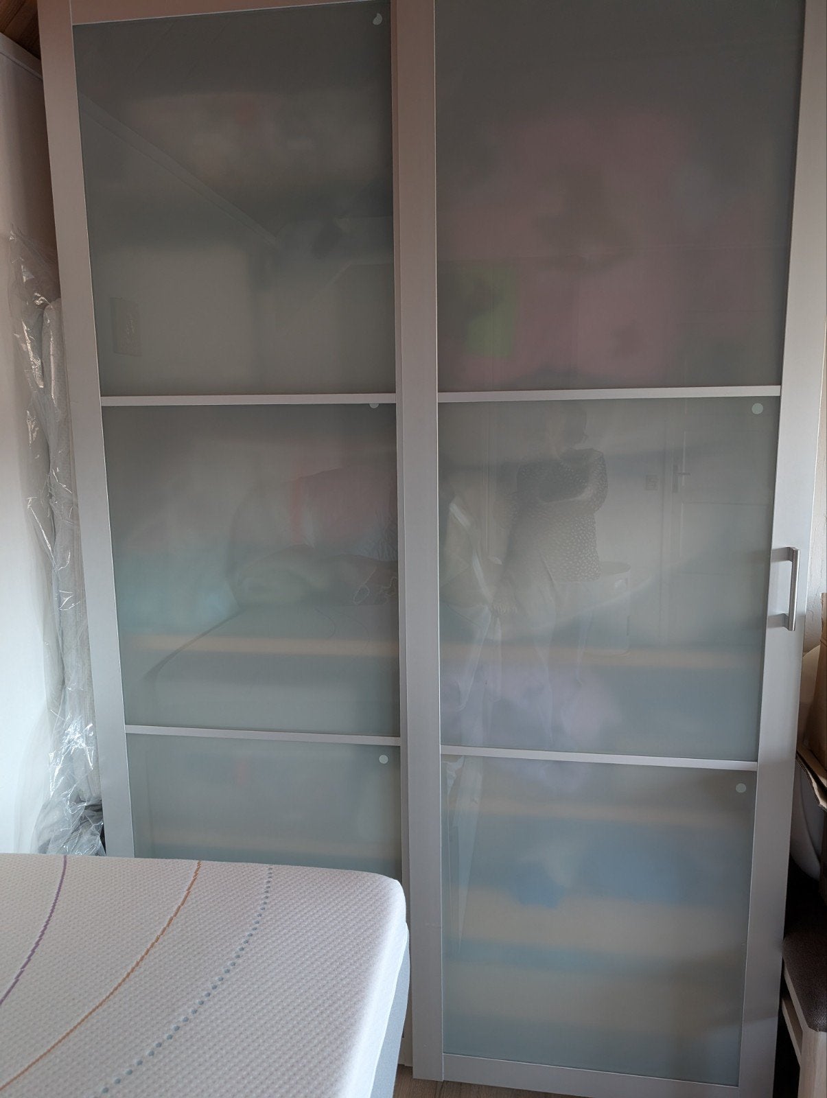2 IKEA schuifdeuren voor Pax kast, Ophalen, Gebruikt, 200 cm of meer, Glas