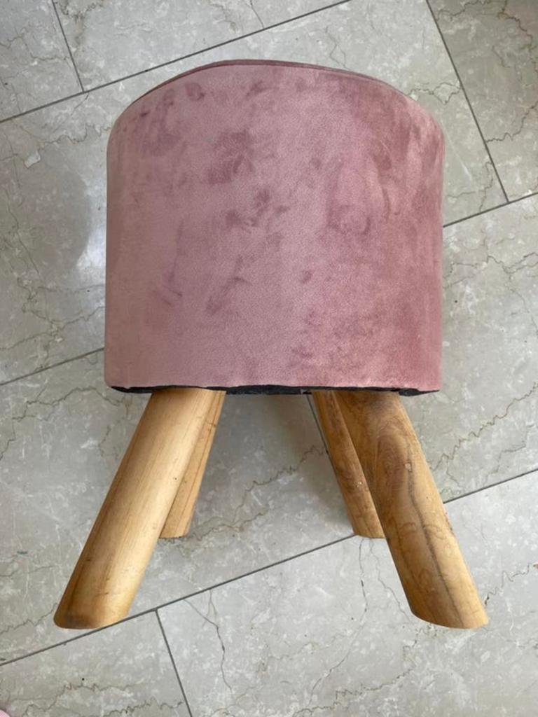 Krukje, roze velvet, leuk voor kids, Ophalen of Verzenden, Gebruikt, Hout
