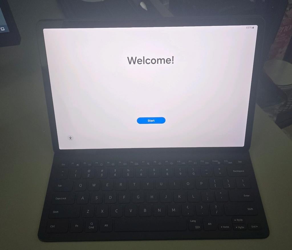 Samsung Galaxy Tab S7 FE met toetsenbord en S Pen, Galaxy Tab S7 FE, 12 inch, Ophalen of Verzenden, Zo goed als nieuw