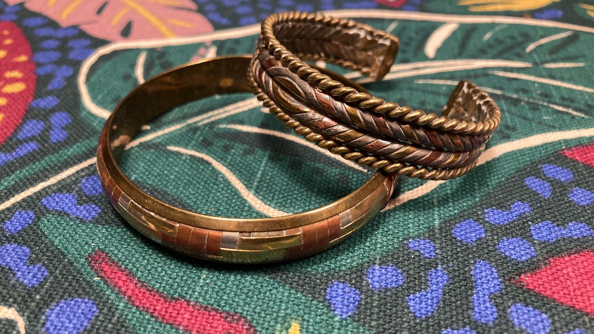 Koperen armbanden, Ophalen of Verzenden, Gebruikt, Overige kleuren, Overige materialen