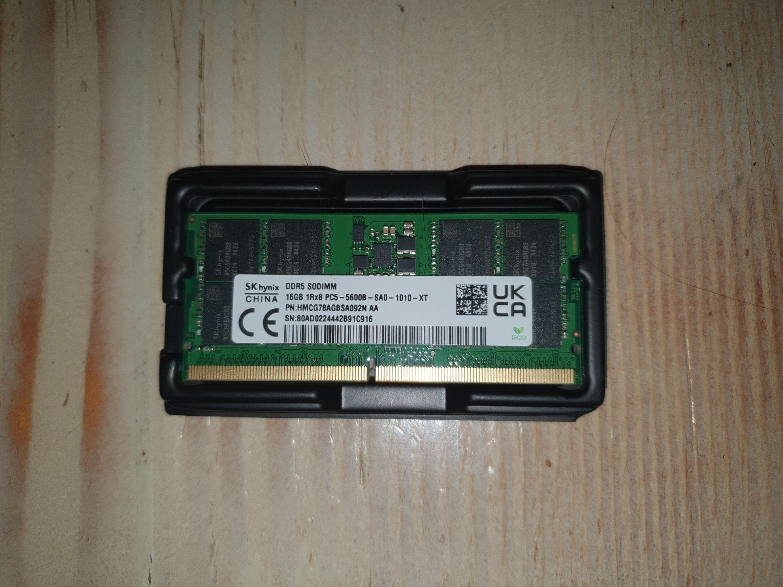 SKHynix DDR5 SODIMM 16GB 1RX8 PC5-5600B, Computers en Software, RAM geheugen, Ophalen of Verzenden, Zo goed als nieuw, DDR5, Laptop