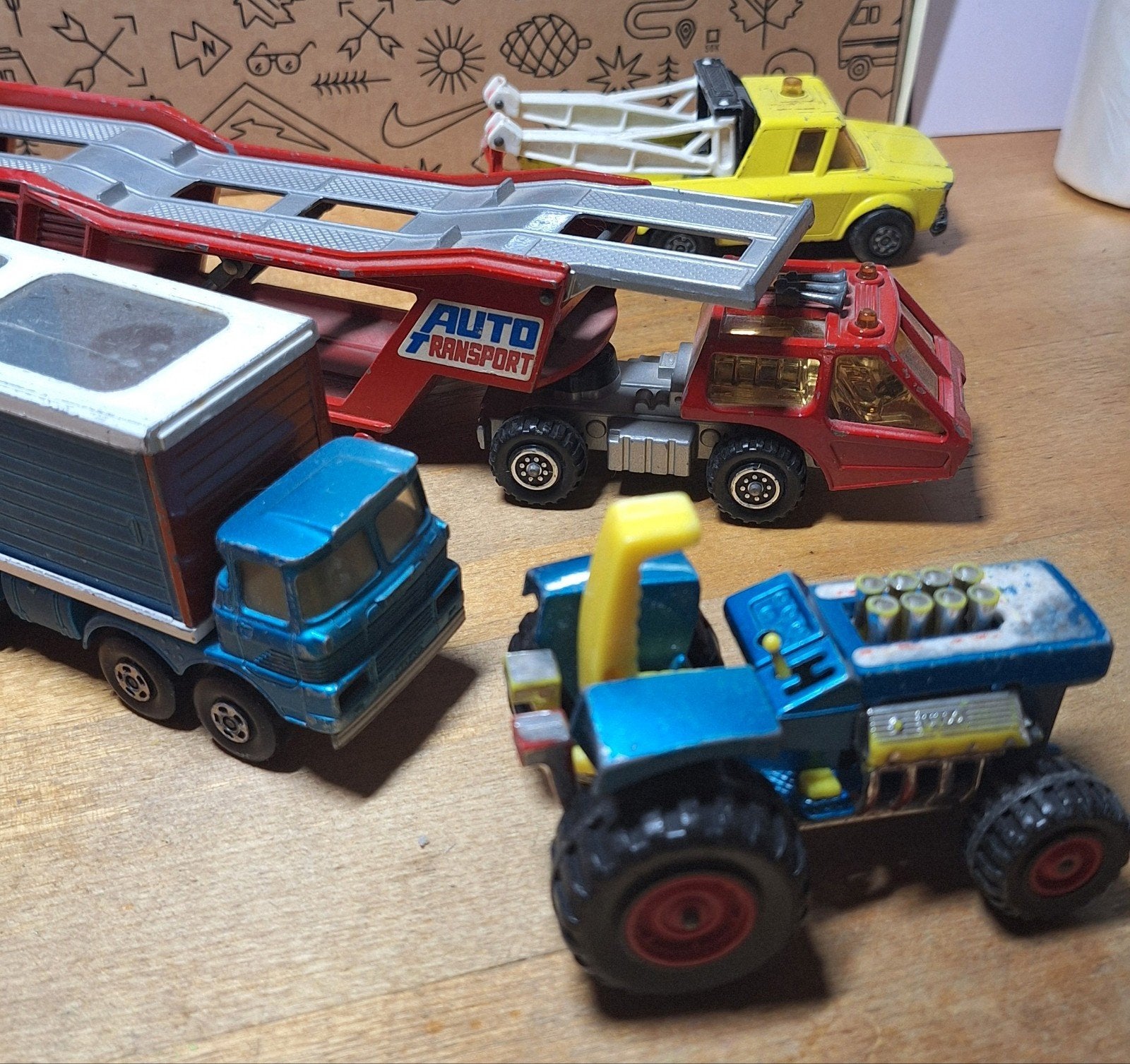 Matchbox Super Kings, Tractor, Cartrailer, Towtruck, vintage, Ophalen of Verzenden, Auto