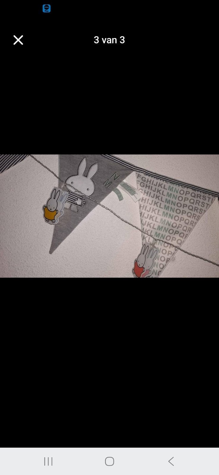 Nijntje stoffen vlaggetjeslijnen 2 en 2 nijntje lichtsnoeren, Ophalen, Zo goed als nieuw, Overige typen