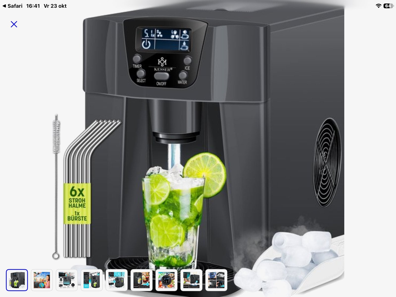 Kesser ijsblokjesmachine / waterkoeler, Ophalen of Verzenden, Zo goed als nieuw
