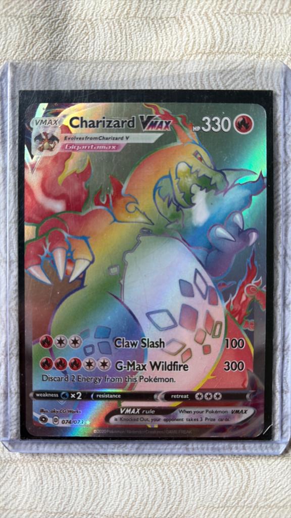 Charizard Vmax, Ophalen, Zo goed als nieuw, Sleeves of Kaarthoesjes