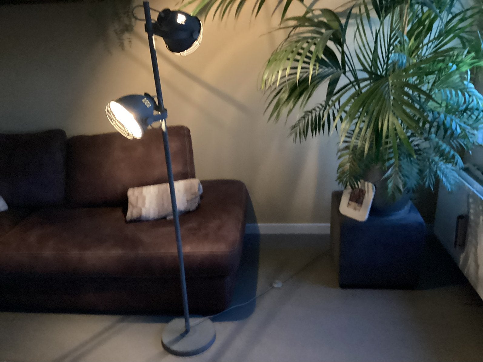 Staande industriële lamp, Ophalen, Gebruikt, E14 (klein), Metaal
