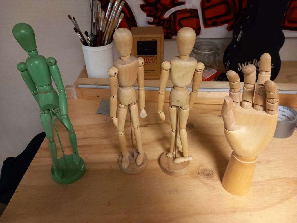 Tekenpop/ledenpop en tegenhand, Ophalen, Ezel