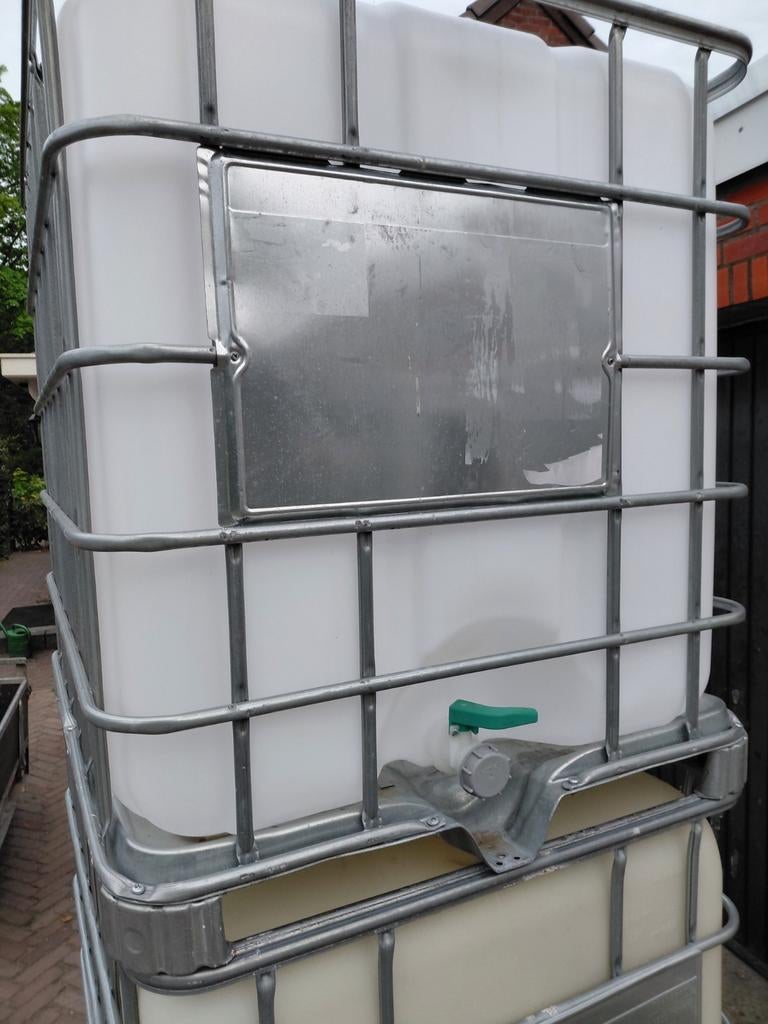 Ibc 1000 liter gespoeld schoon, 150 liter of meer, Ophalen of Verzenden, Zo goed als nieuw