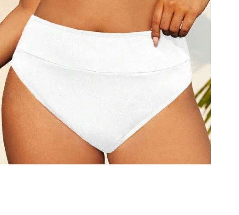 NIEUW! Shein; Hoge taille bikini broekje; maat 3XL, Verzenden, Wit, Nieuw, Bikini