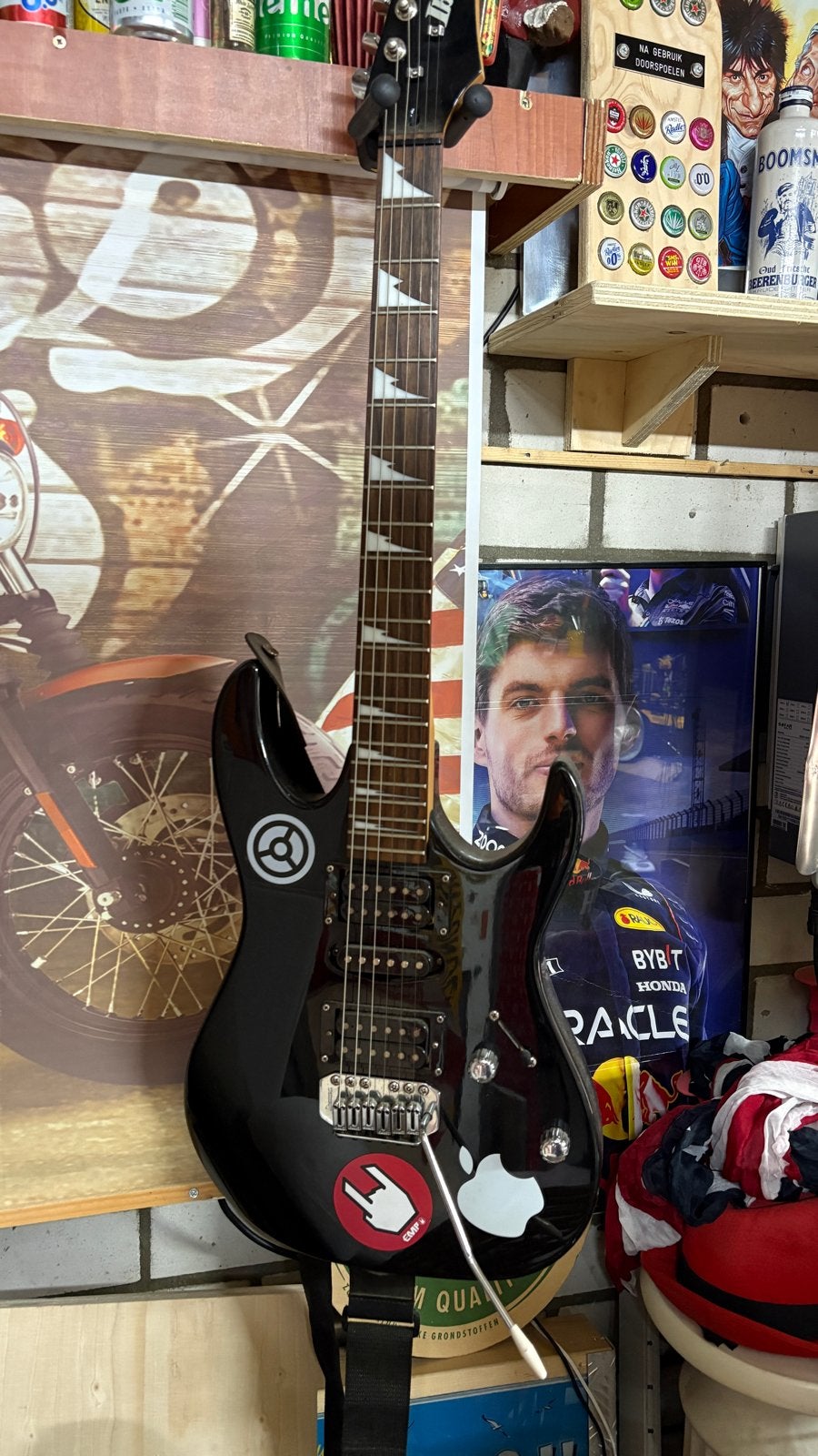 Ibanez elektrische gitaar - Zwart, Solid Body, Ophalen, Gebruikt, Solid body, Ibanez