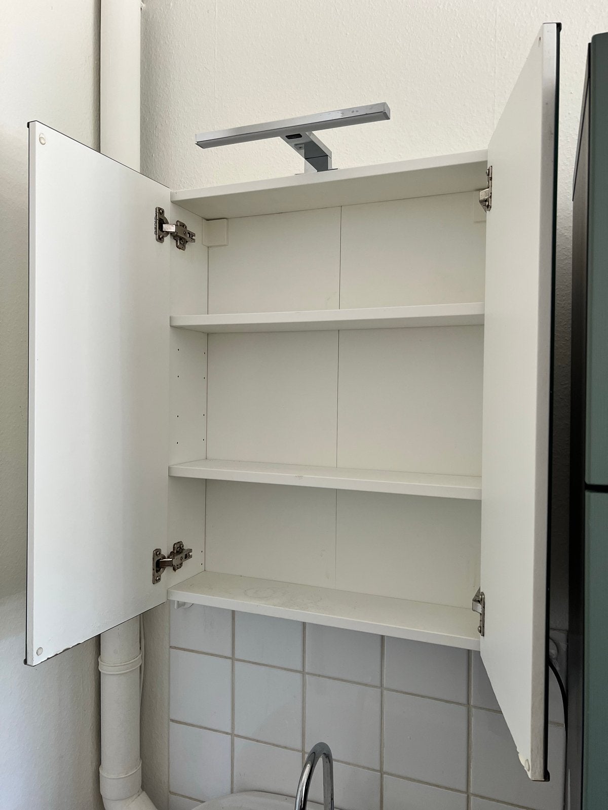 Ikea ENHET Spiegelkast met verlichting, Ophalen, 50 tot 100 cm, Minder dan 25 cm, Minder dan 100 cm