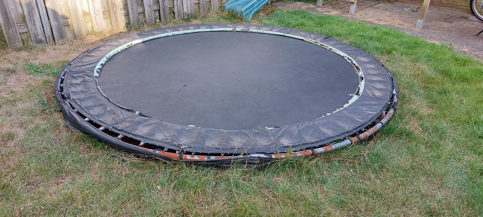 Ingegraven trampoline 3 meter, Ophalen, Gebruikt