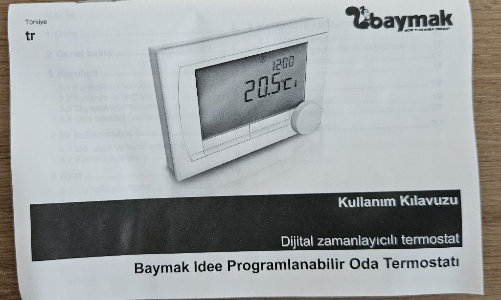 Baymak programmeerbare kamerthermostaat OpenTherm, Ophalen of Verzenden, Zo goed als nieuw