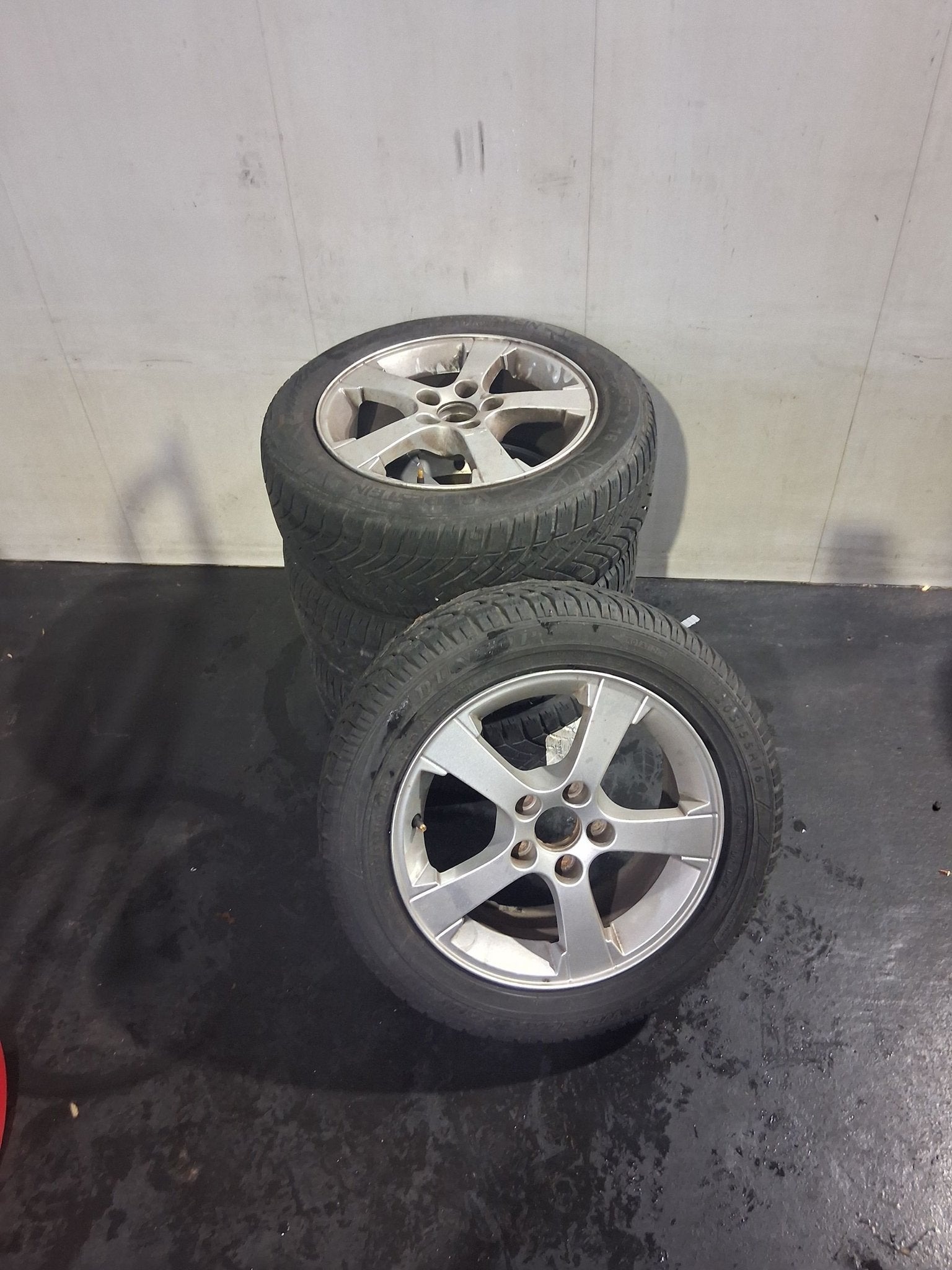 Te koop Saab 9-5 velgen set + winterbanden, Gebruikt, -, Banden en Velgen, -