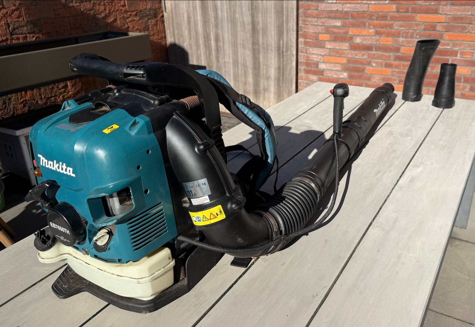 Makita EB7650TH Benzine Bladblazer - Krachtig en Direct Klaa, Tuin en Terras, Ophalen, Gebruikt, Benzine, Ruggedragen