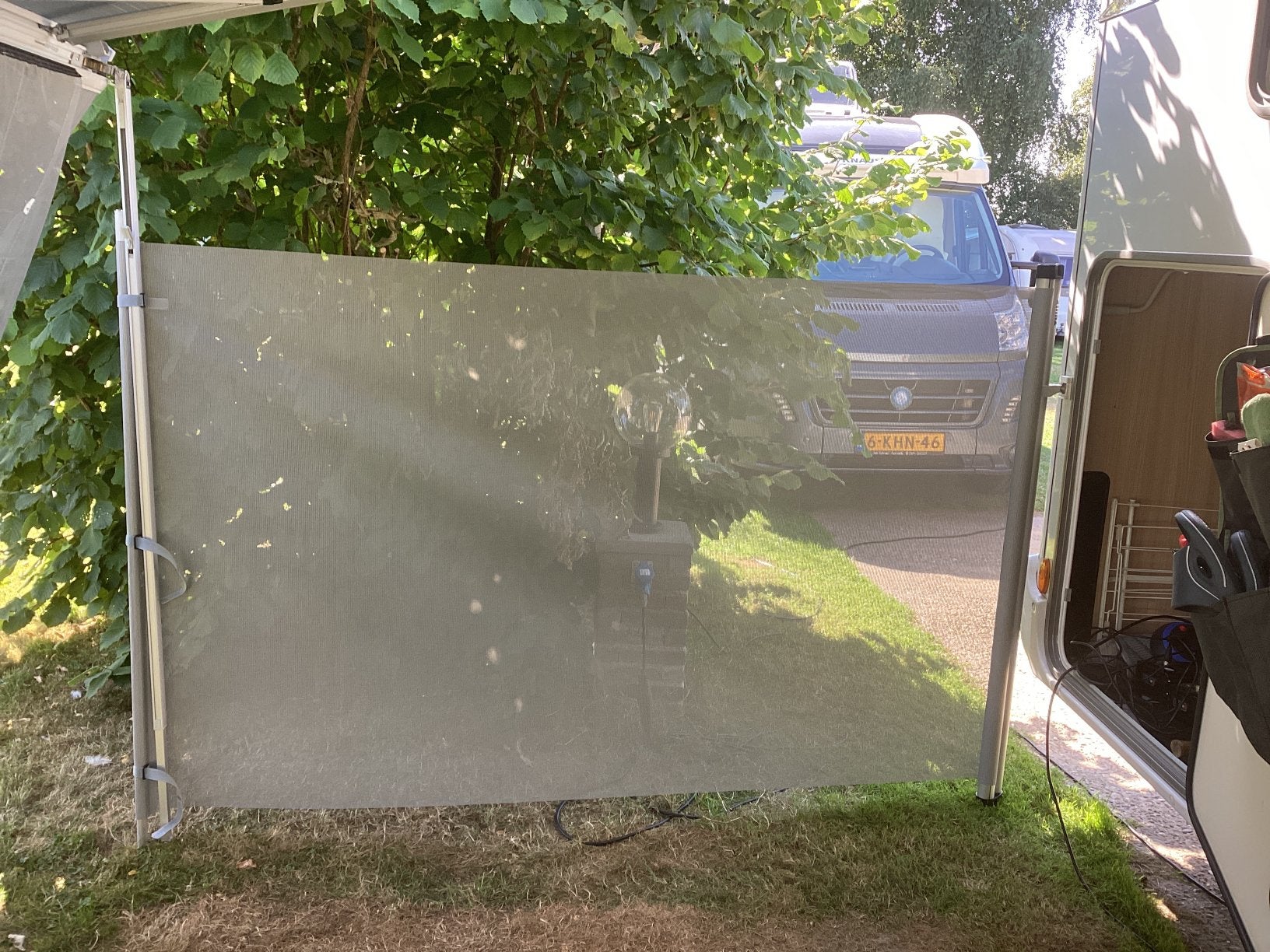 Te koop thule  windscherm (oprolbaar), Ophalen, Zo goed als nieuw