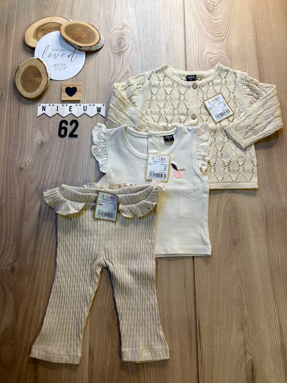 Baby meisje zomer wibra setje shirt, broekje vestje maat 62, Ophalen of Verzenden, Nieuw, Meisje, Setje