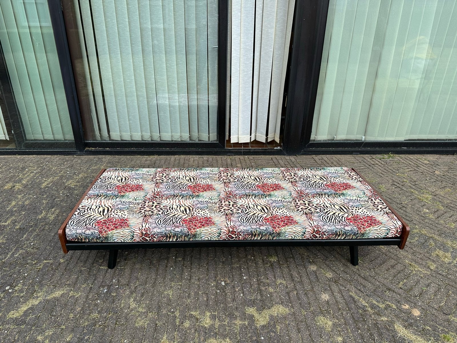 Vintage Daybed met Dierenprint Matras, Ophalen of Verzenden