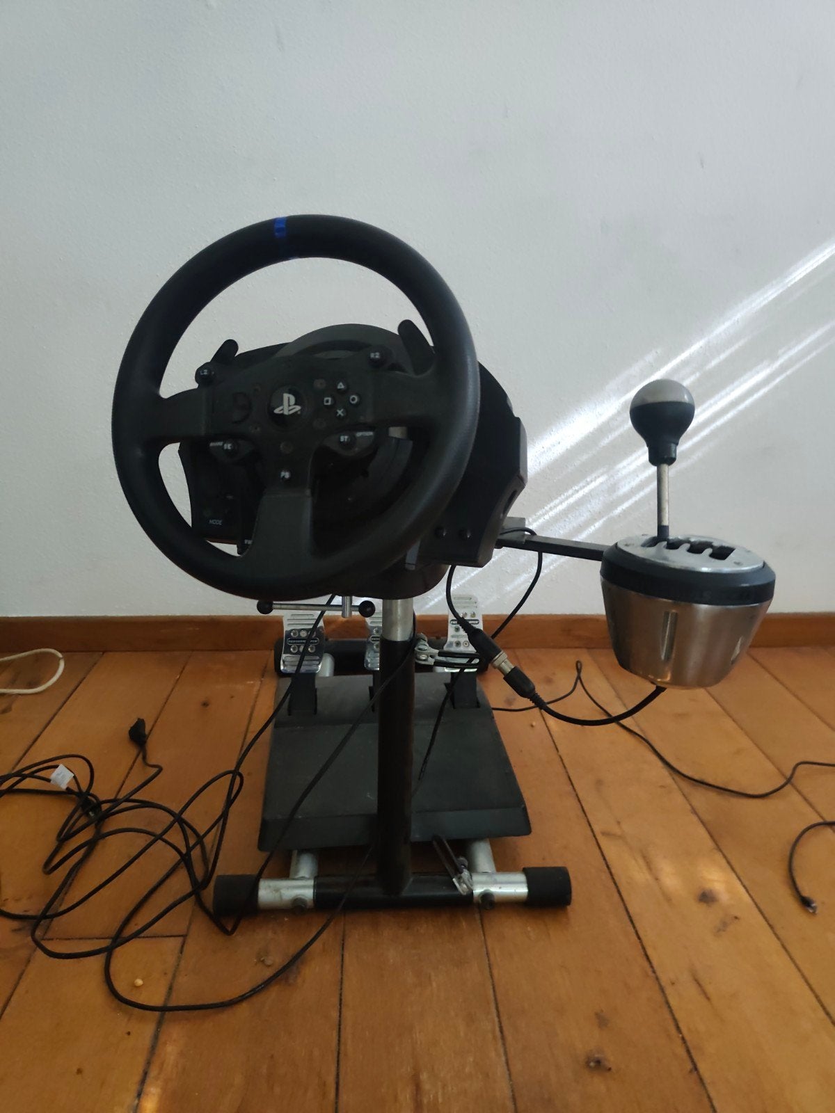 Thrustmaster T300RS GT racestuur met shifter en standaard, Spelcomputers en Games, Ophalen, Racestuur, Gebruikt, Force feedback