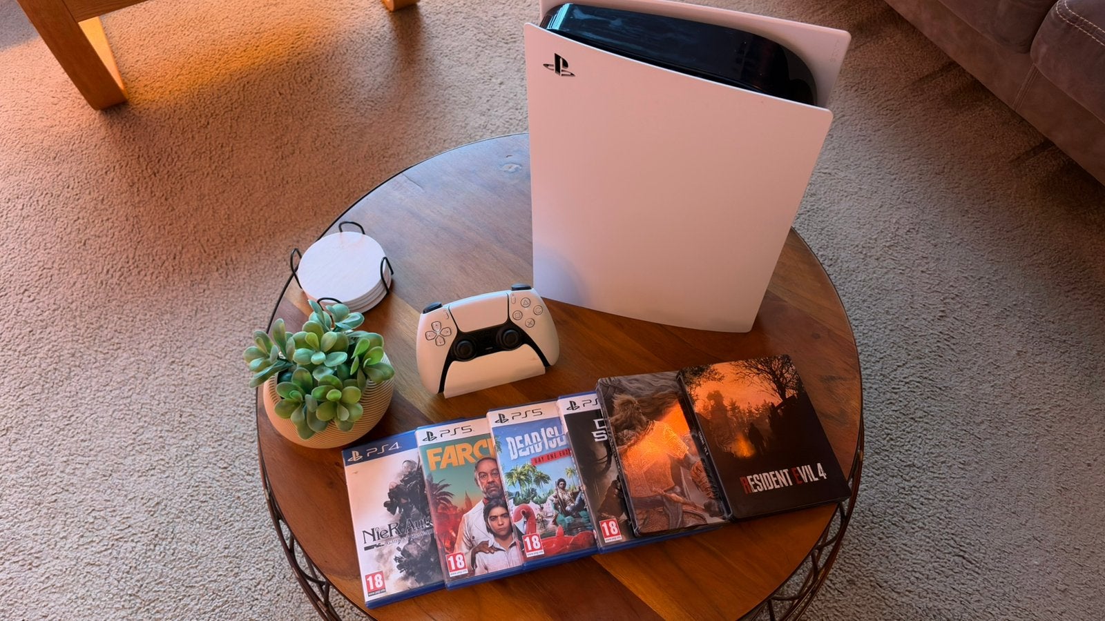PS5 disc edition, controller en 6 spellen, Ophalen, Zo goed als nieuw