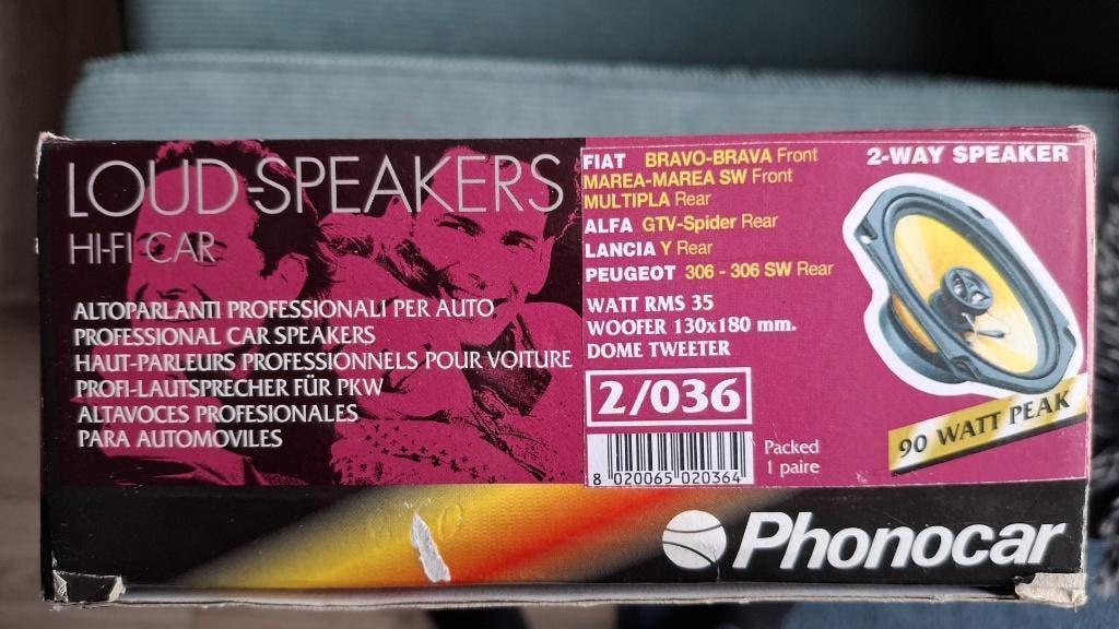 Phonocar speakers 2-weg 4x6 inch 90Watt max, Phonocar, Via F.lli Cervi, 167/c 42124 Reggio Emilia (Italië), Ophalen of Verzenden
