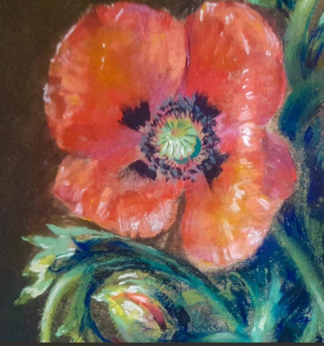 Pastel schilderij van Cyr. Bleys - ca. 1940 - Ingelijst, Ophalen