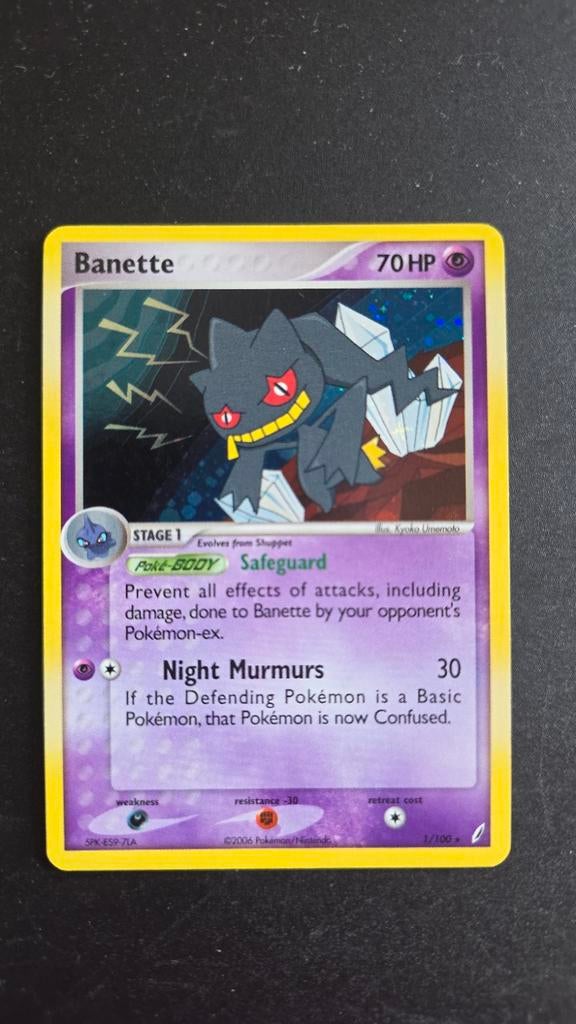 Banette #1 Holo Ex Crystal Guardians Near Mint Pokémon, Ophalen of Verzenden, Zo goed als nieuw, Losse kaart, Foil
