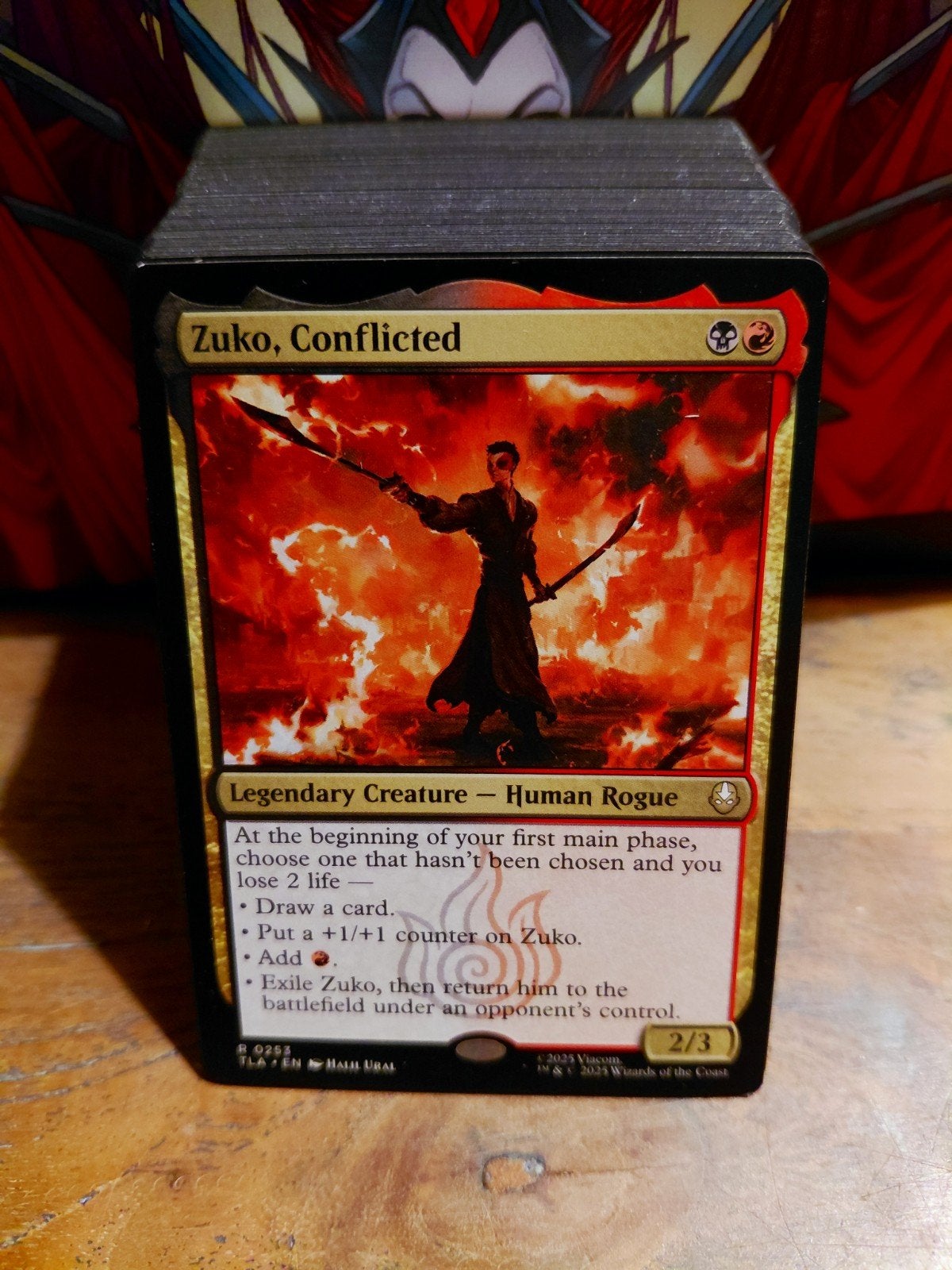 mtg commander deck zuko avatar atla rood zwart, Ophalen of Verzenden, Zo goed als nieuw, Speeldeck