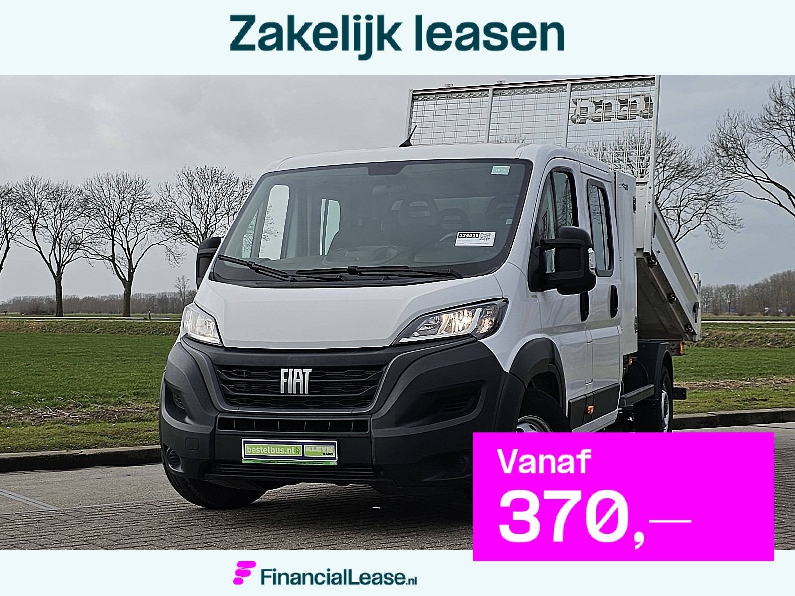 FIAT DUCATO 2.2 dub.cab kipper euro6, Gebruikt, Euro 6, 179 pk, 7 stoelen