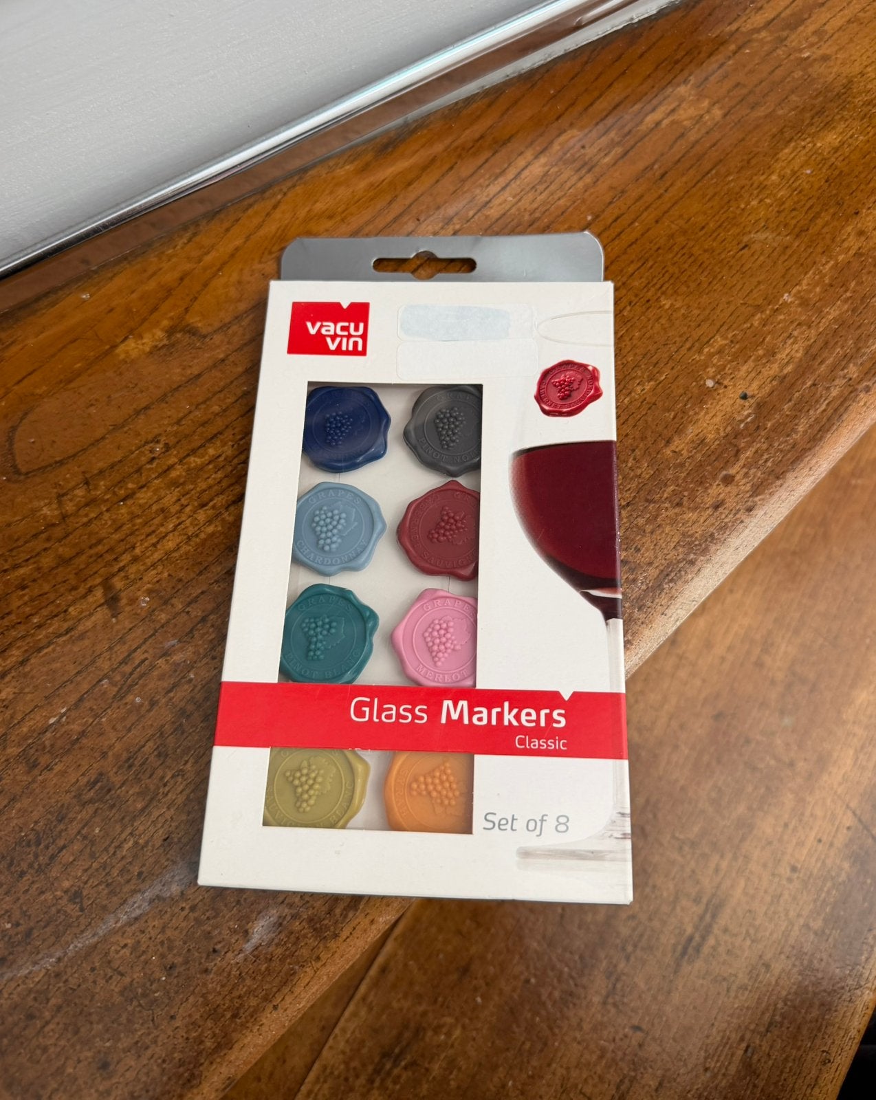 Set van 8 Vacu Vin glasmarkeerders, Overige typen, Ophalen of Verzenden, Zo goed als nieuw