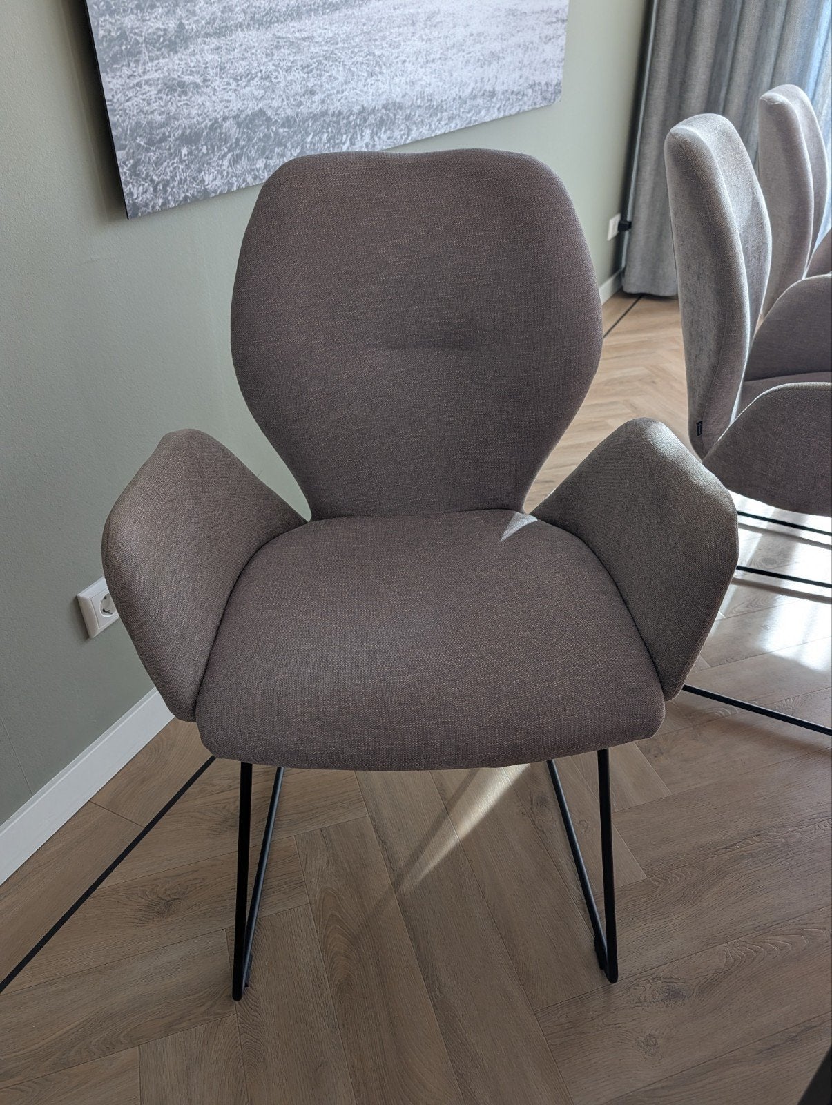 Set van 6 Goossens Hera eetkamerstoelen, Ophalen, Gebruikt, Rechthoekig, 50 tot 100 cm