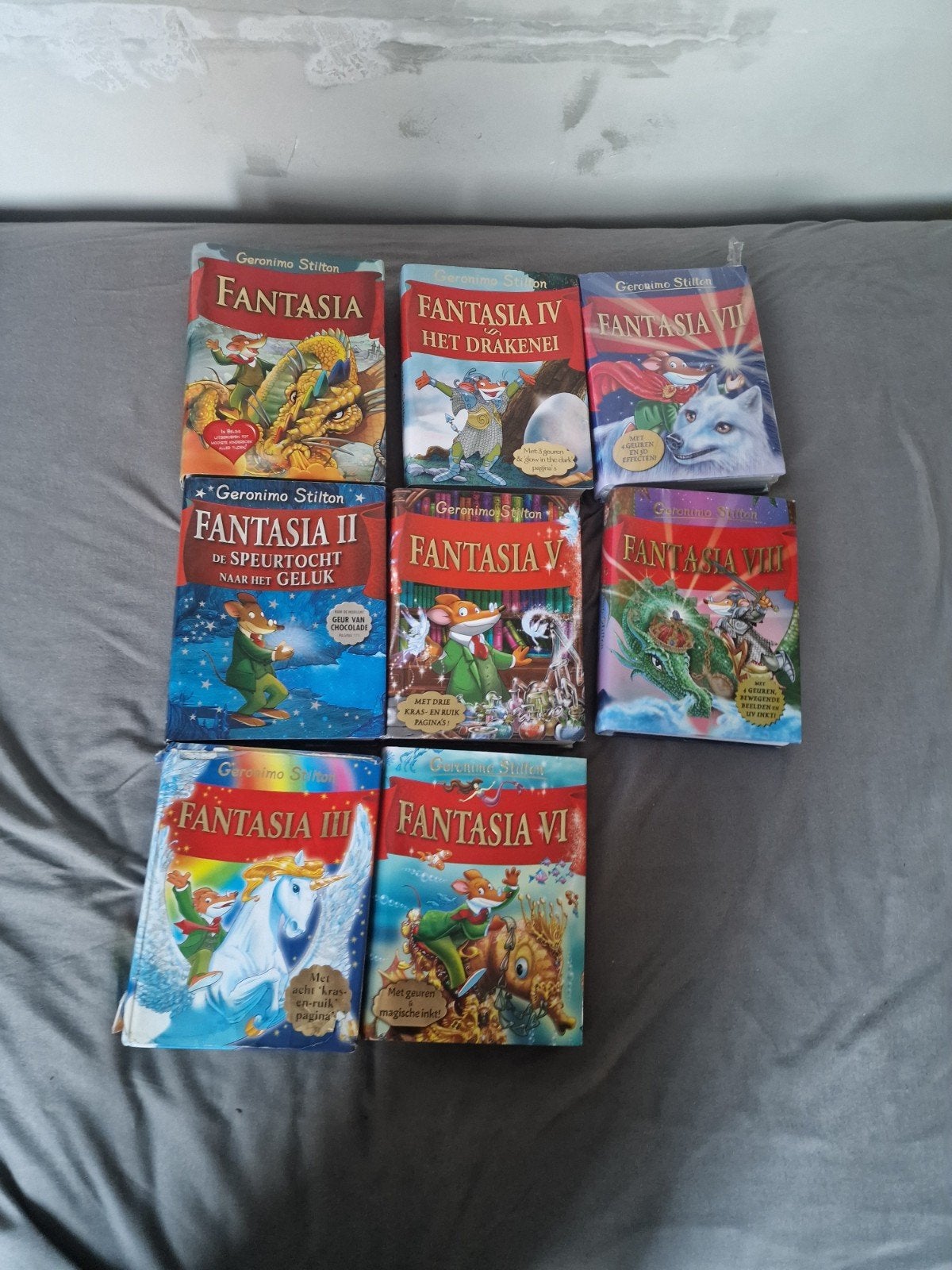 Geronimo Stilton Fantasia Boeken (Deel 3 beschadigd), Boeken, Ophalen, Zo goed als nieuw, Geronimo Stilton