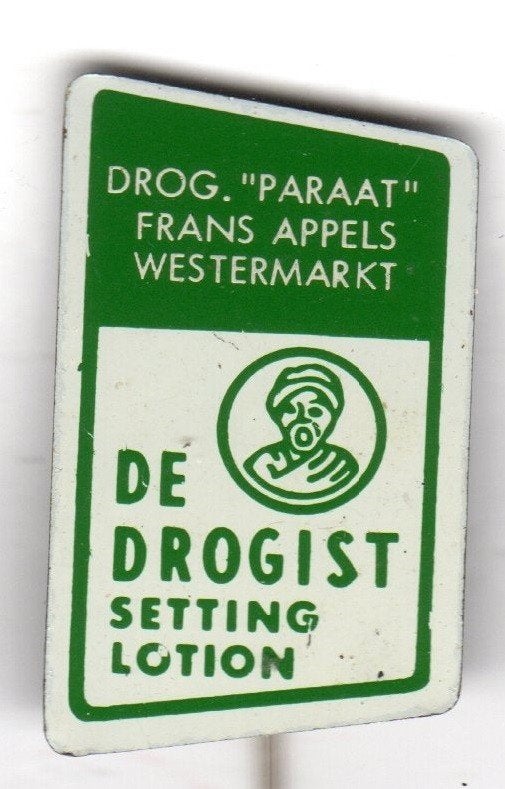 Speldje DROGISTERIJ DE DROGIST PARAAT FRANS APPELS  TILBURG, Ophalen of Verzenden, Gebruikt, Overige onderwerpen
