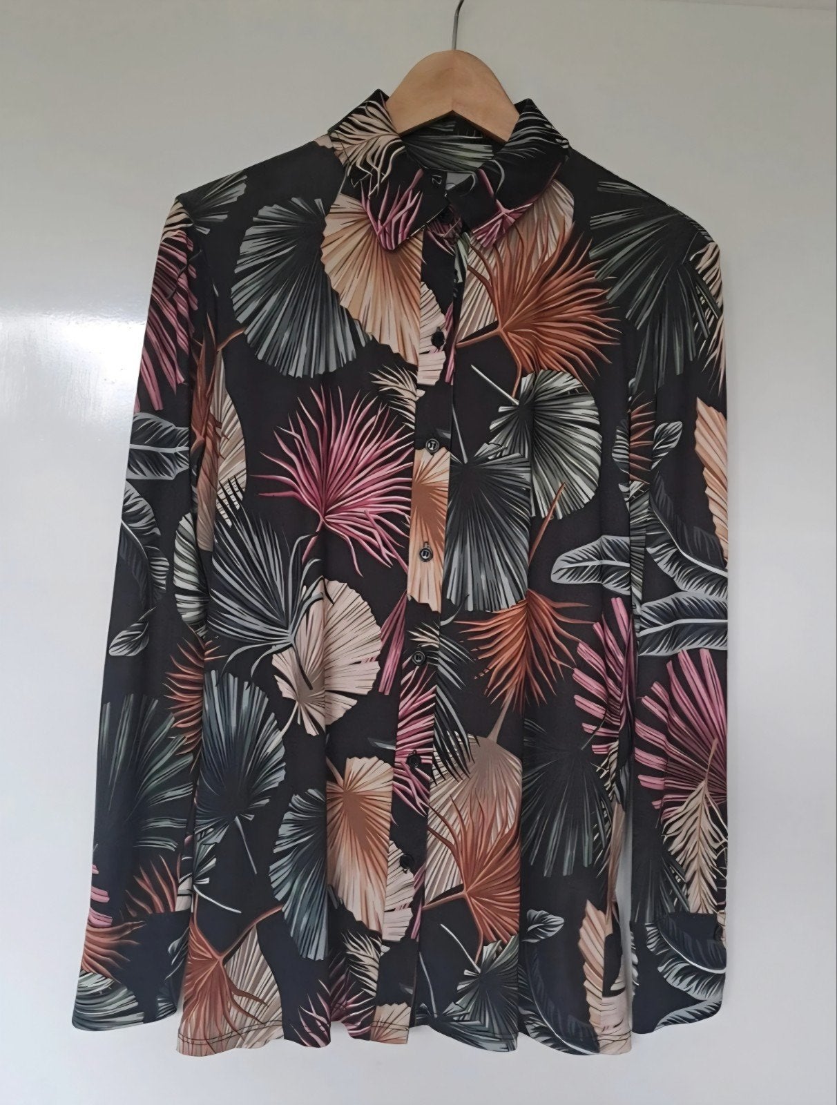IZ Naiz blouse met tropische print, maat M, ZGAN, Maat 38/40 (M), Meerkleurig, IZ Naiz, Ophalen of Verzenden