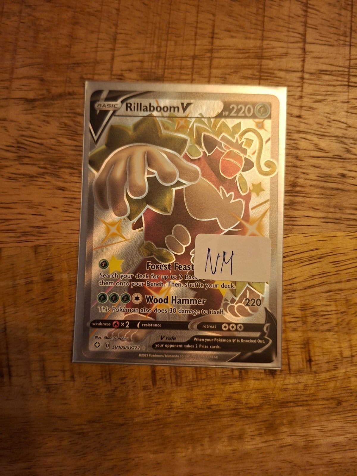 Rillaboom V (SV105/SV122) - Shining fates, Ophalen of Verzenden, Zo goed als nieuw, Losse kaart, Foil
