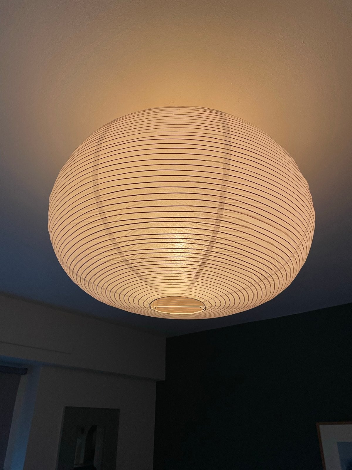 Plafondlamp - Rijstpapier, Wit, Ophalen, Overige materialen, Zo goed als nieuw, Wit
