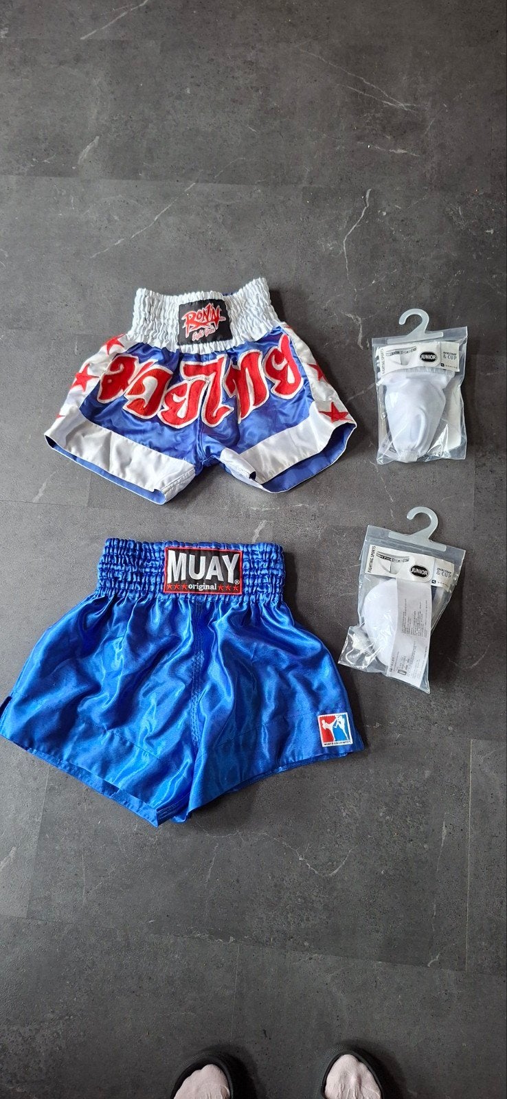 Boksbroekjes en kruisbeschermers voor vechtsporten, Sport en Fitness, Ophalen, Zo goed als nieuw, Overige, Vechtsportkleding