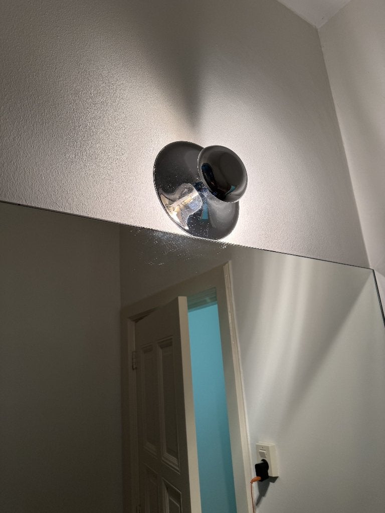 wandlamp/plafondlamp Vibia Mini Funnel Wand in Chrome, Ophalen, Gebruikt, Wandlamp, Zilver