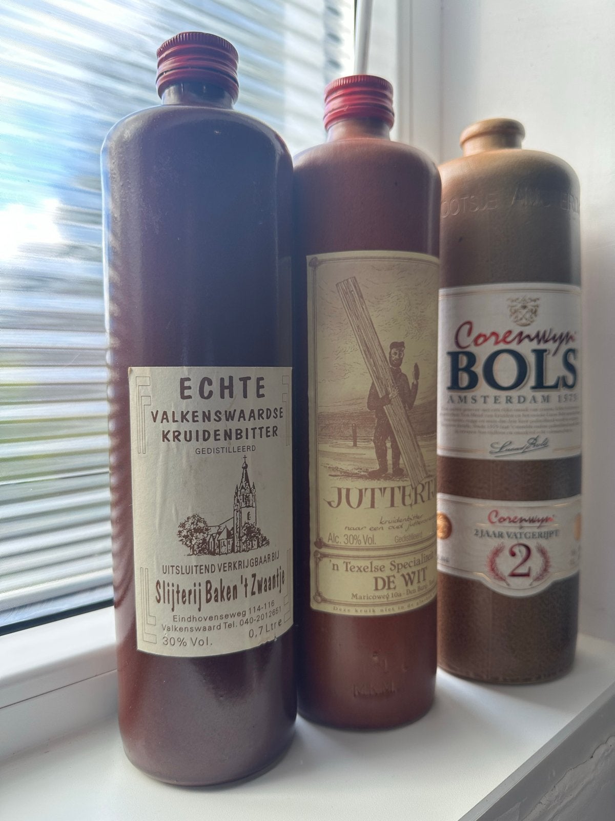 Set van 3 Vintage Nederlandse Likeurflessen, Antiek en Kunst, Ophalen