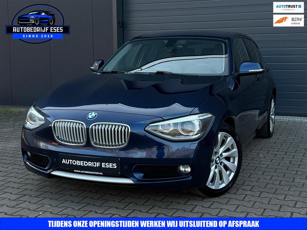 BMW 1-serie 116i Urban |MF-STUUR|CRUISE|CLIMATE|LEER|XENON, Auto's, Gebruikt, 4 cilinders, Met garantie (alle), Blauw