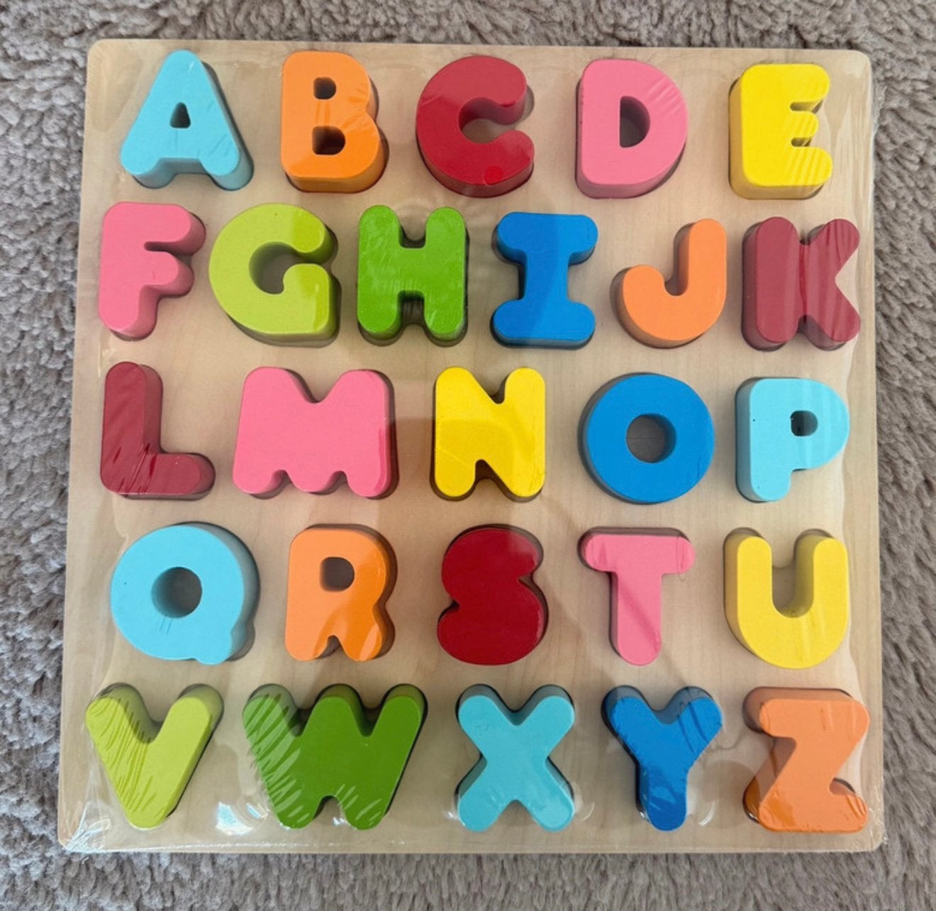 Houten alfabet puzzel, 2 tot 4 jaar, 10 tot 50 stukjes, Nieuw, Ophalen of Verzenden