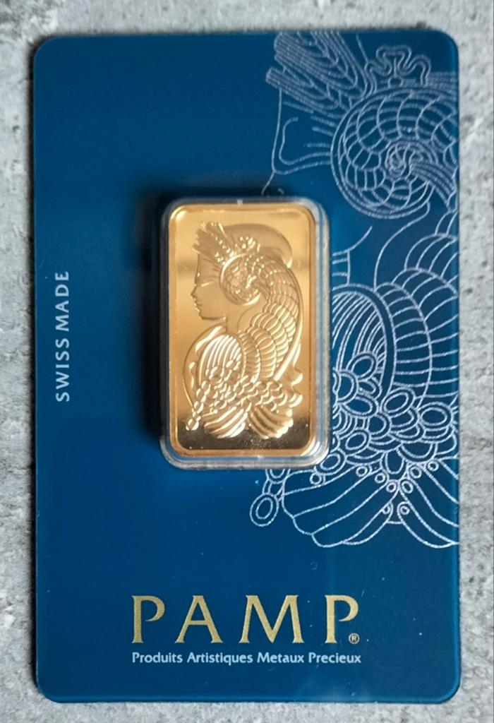 20 Gram Goudbaar Pamp Suisse - Gecertificeerd in blister, Verzenden, Goud
