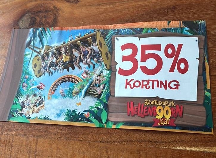Hellendoorn korting vouchter 35%, Drie personen of meer, Kortingsbon