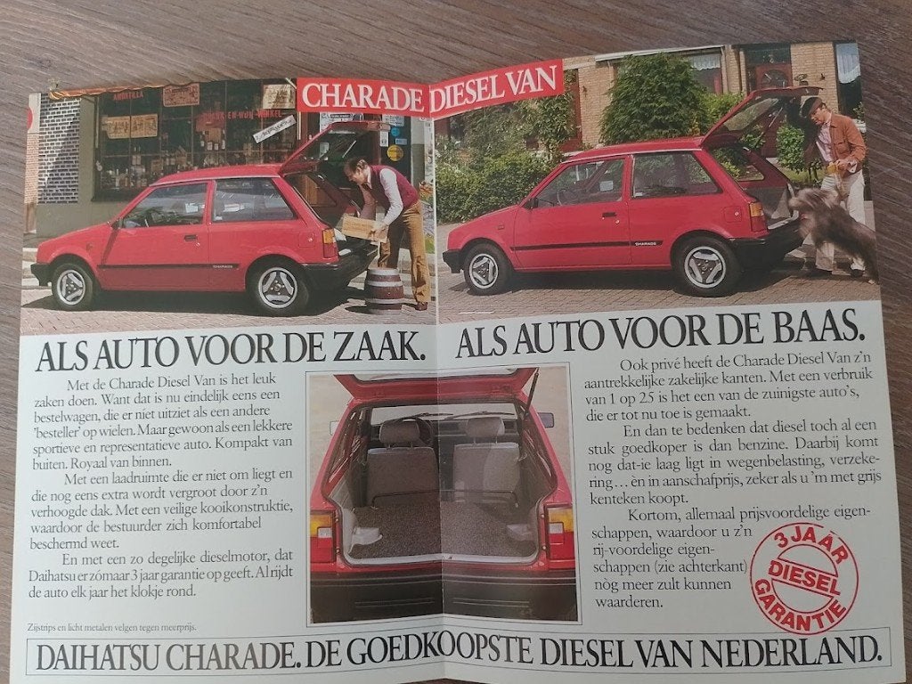 Daihatsu Charade diesel folder, Ophalen of Verzenden, Nieuw, Overige merken